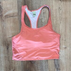 Kortni Jeane Sports swim top size Large neon pink